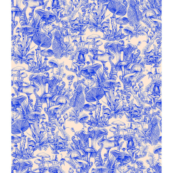 Fungi Forest - Navy Blue By Cole & Son | Stella Mccartney X Cole & Son |Botanical & Floral  Wallcovering Print