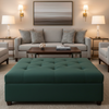 Necker Island - Forest Upholstered Ottoman | Architectural Fabrics