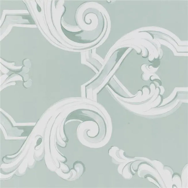 Grenard Arabesque Duck Egg  Wallpaper | Designers Guild Europe