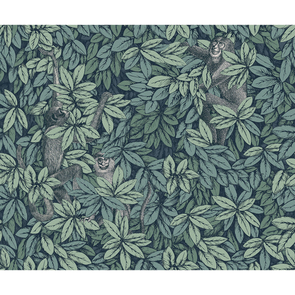 Foglie E Scimmie - Viridian Green | Cole & Son