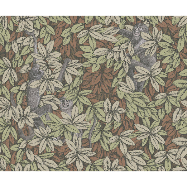 Foglie E Scimmie - Orange | Cole & Son