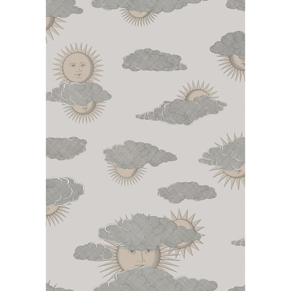 Soli E Nuvole - Beige Beige By Cole & Son | Cole & Son Fornasetti Senza Tempo Ii |Metallic Novelty Wallcovering Print