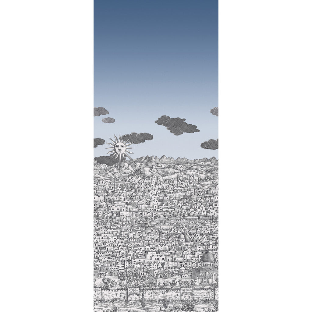 Vista Mediterranea - Blue Blue By Cole & Son | Cole & Son Fornasetti Senza Tempo Ii | Novelty Wallcovering Print