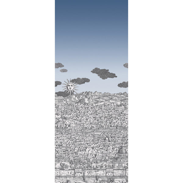 Vista Mediterranea - Blue Blue By Cole & Son | Cole & Son Fornasetti Senza Tempo Ii | Novelty Wallcovering Print