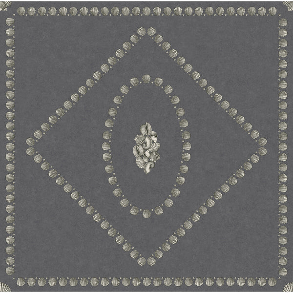 Conchiglie - Charcoal Black By Cole & Son | Cole & Son Fornasetti Senza Tempo Ii |Geometric Novelty Wallcovering Print