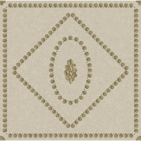 Conchiglie - Gold On Stone Gold By Cole & Son | Cole & Son Fornasetti Senza Tempo Ii |Geometric Novelty Wallcovering Print