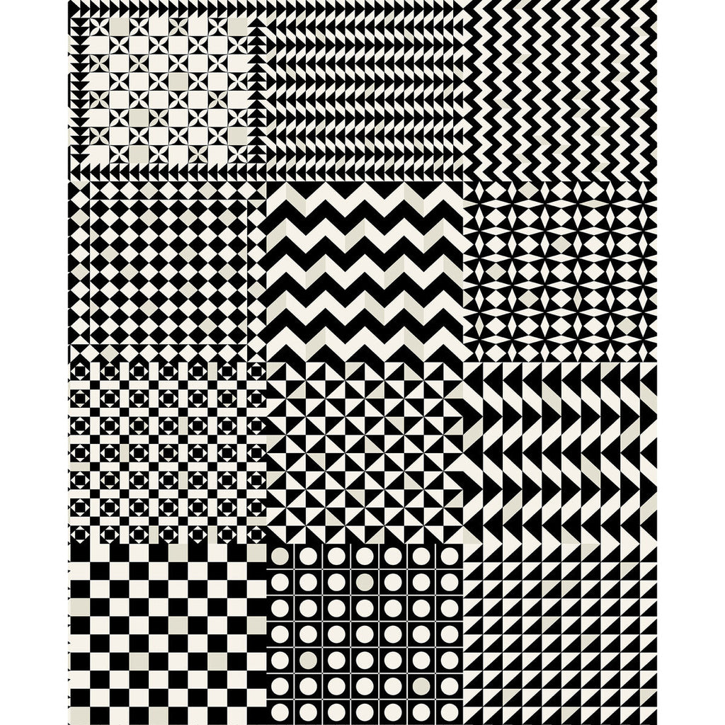 Geometrico - Black & White Black By Cole & Son | Cole & Son Fornasetti Senza Tempo Ii |Geometric Metallic Wallcovering Print