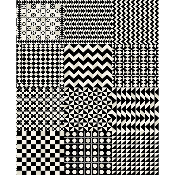Geometrico - Black & White Black By Cole & Son | Cole & Son Fornasetti Senza Tempo Ii |Geometric Metallic Wallcovering Print