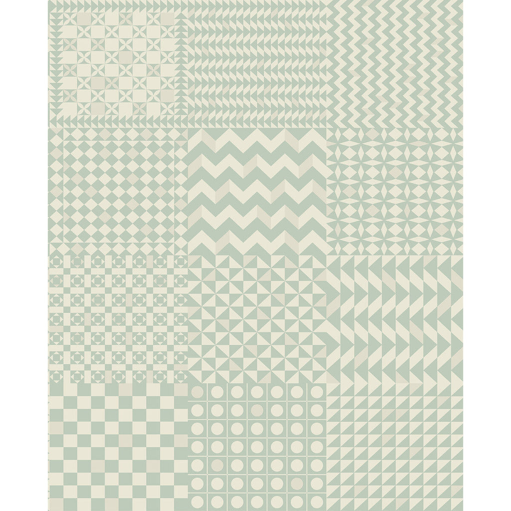 Geometrico - Pastel Turquoise By Cole & Son | Cole & Son Fornasetti Senza Tempo Ii |Geometric Metallic Wallcovering Print