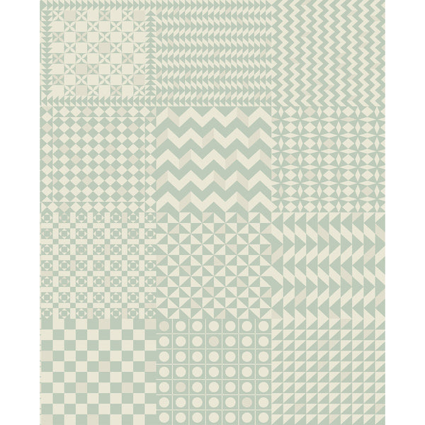 Geometrico - Pastel Turquoise By Cole & Son | Cole & Son Fornasetti Senza Tempo Ii |Geometric Metallic Wallcovering Print