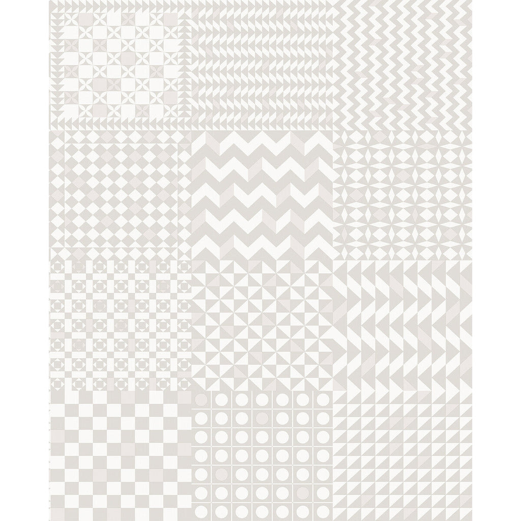 Geometrico - Mica White By Cole & Son | Cole & Son Fornasetti Senza Tempo Ii |Geometric Metallic Wallcovering Print