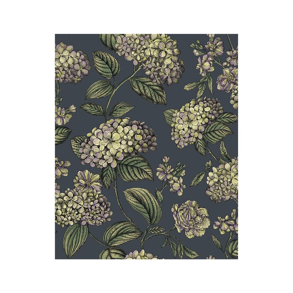 Ramo Di Ortensia - Ink Purple By Cole & Son | Cole & Son Fornasetti Senza Tempo Ii |Botanical & Floral  Wallcovering Print