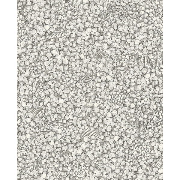 Ortensia - Black & White Black By Cole & Son | Cole & Son Fornasetti Senza Tempo Ii |Botanical & Floral  Wallcovering Print