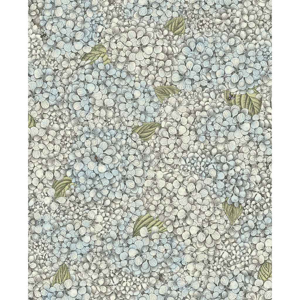 Ortensia - Blue & Cream Blue By Cole & Son | Cole & Son Fornasetti Senza Tempo Ii |Botanical & Floral  Wallcovering Print