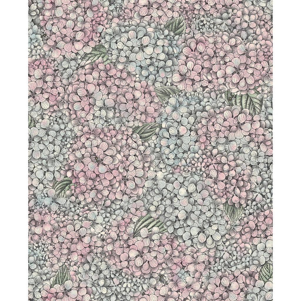 Ortensia - Pink & Blue Pink By Cole & Son | Cole & Son Fornasetti Senza Tempo Ii |Botanical & Floral  Wallcovering Print