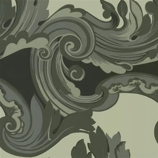 Euderlin Arabesque Graphite  Wallpaper | Designers Guild Europe
