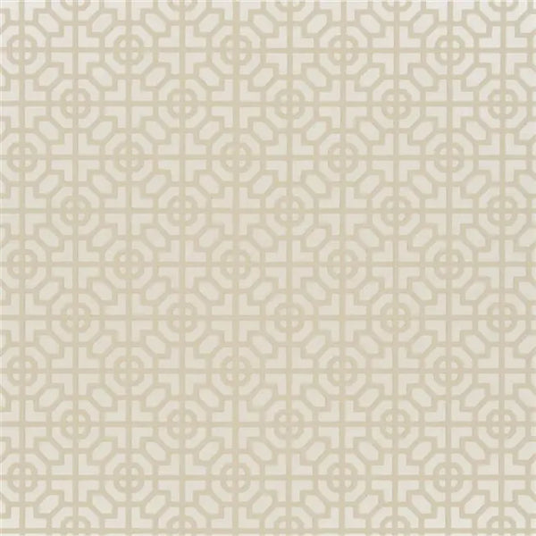 Sussex Small Scale Geometric 02 Opal Wallpaper | Designers Guild Europe