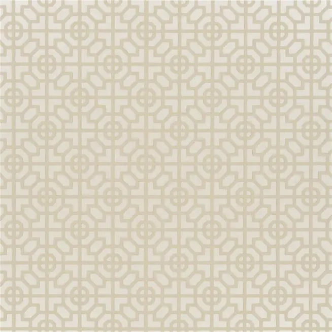 Sussex Small Scale Geometric 02 Opal Wallpaper | Designers Guild Europe