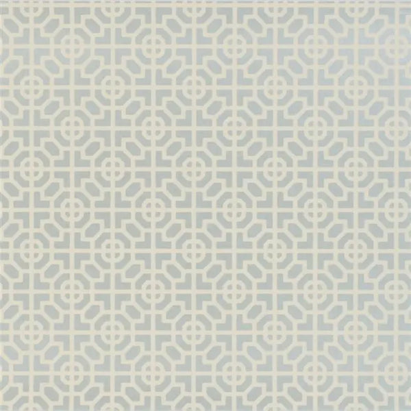 Sussex Small Scale Geometric 07 Duck Egg Wallpaper | Designers Guild Europe