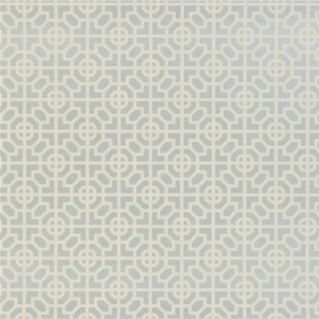 Sussex Small Scale Geometric 07 Duck Egg Wallpaper | Designers Guild Europe