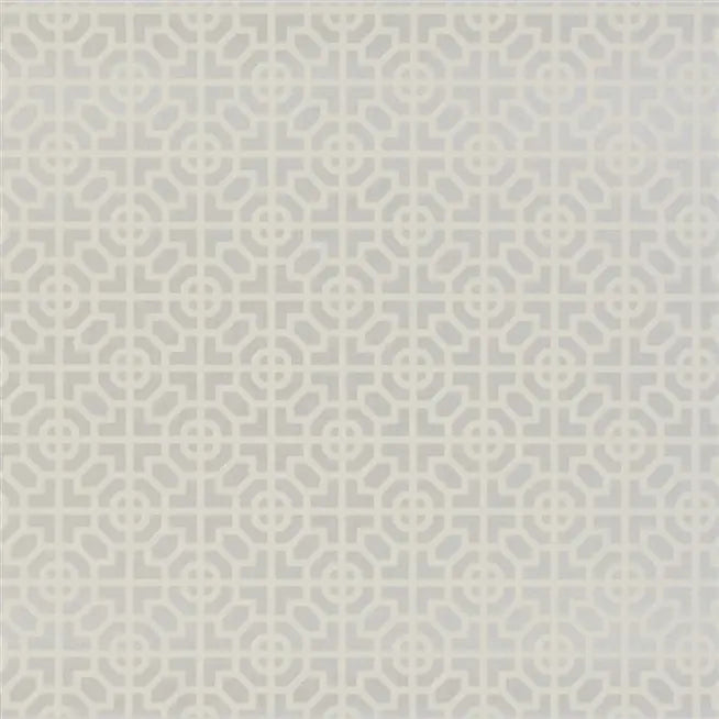 Sussex Small Scale Geometric 12 Silver Wallpaper | Designers Guild Europe