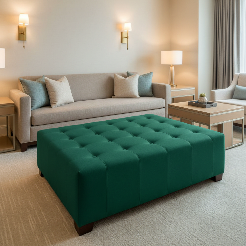 Peter Island - Tropic Upholstered Ottoman | Architectural Fabrics