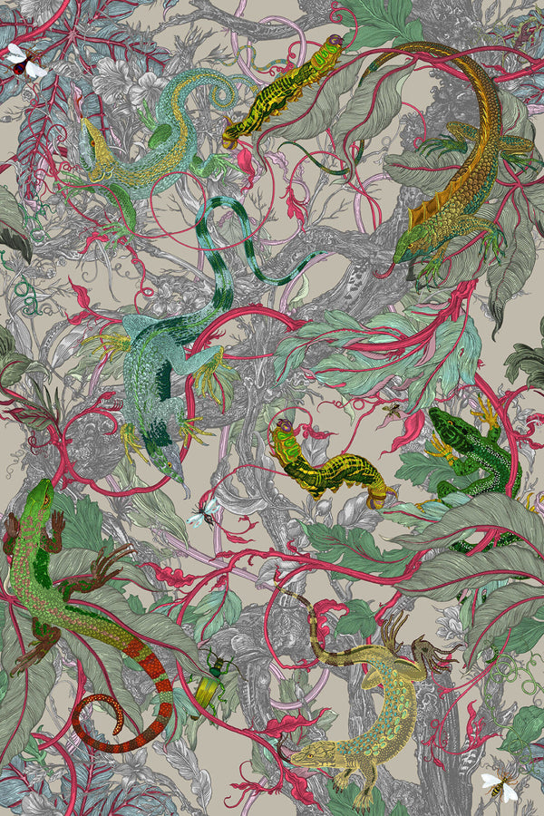 Xl Jungle Panels: Lacerta | Timorous Beasties Wallcovering