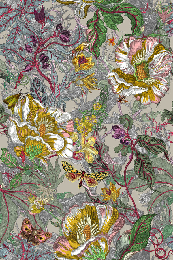 Xl Jungle Panels: Papaver | Timorous Beasties Wallcovering