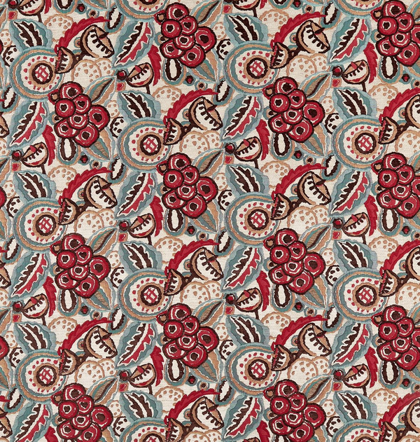 Nina Campbell Fabric - Ruby Red Wallcovering | Nina Campbell