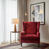 Crushed Velvet Texture Crimson Crush Upholstered Chair | Architectural Fabrics