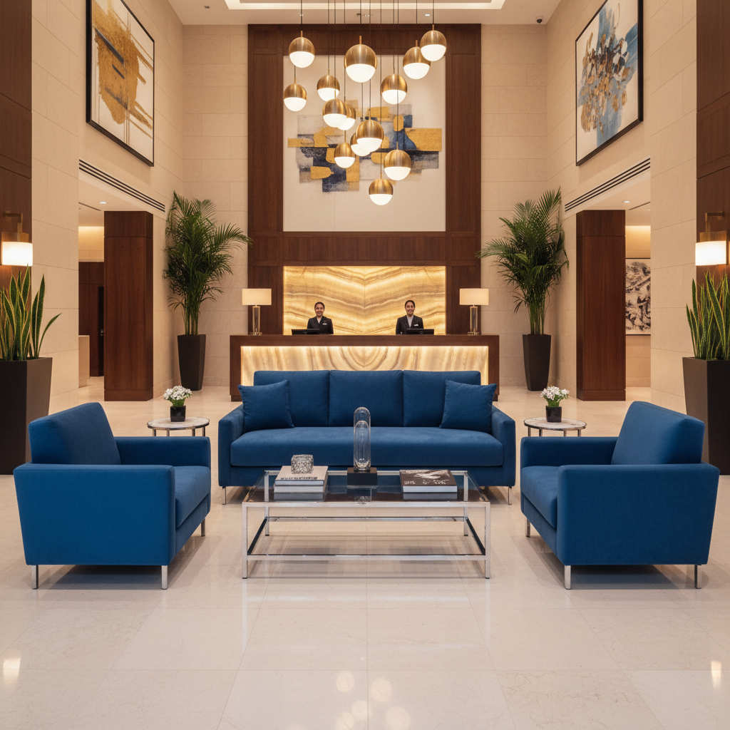 Ultrasuede  Lake  Blue Upholstered Sofa | Ultrasuede Upholstery