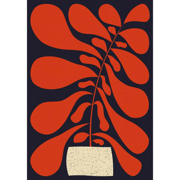 Abstract Flowers Ii Red and Black Wall | Graham & Brown