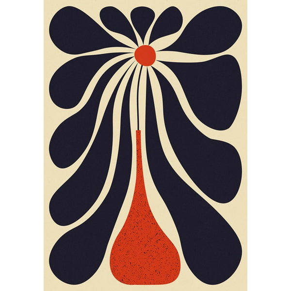 Abstract Flowers Iii Black and Red Wall | Graham & Brown