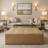 Trunk Bay - Buff Upholstered Ottoman | Architectural Fabrics