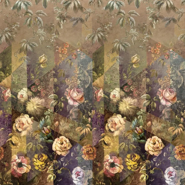 Minakari Panel 02 Rosewood Wallpaper | Designers Guild Europe