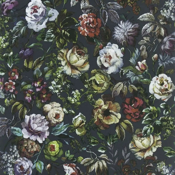 Mansur Small Scale Floral Granite Wallpaper | Designers Guild Europe
