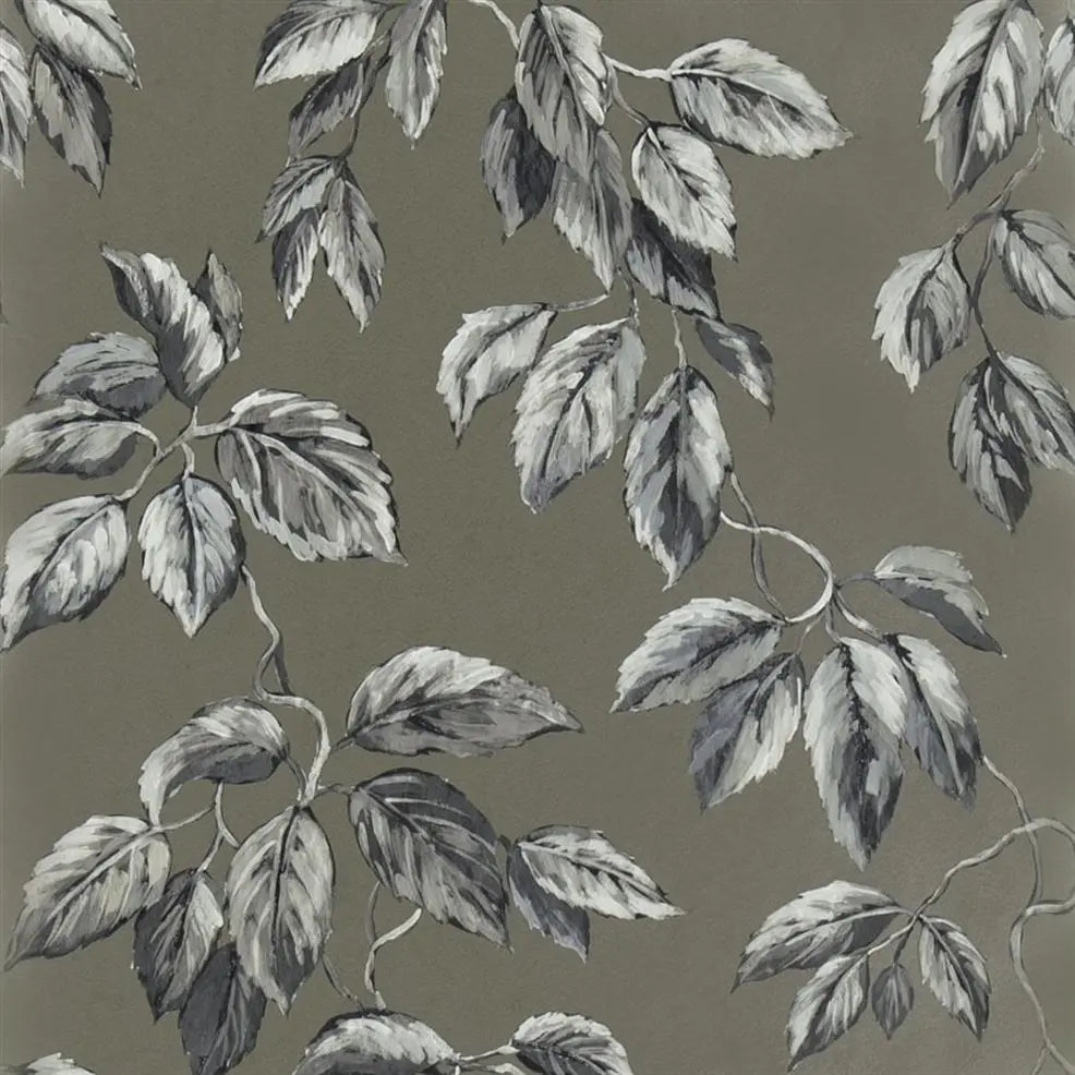 Jangal Branches Leaves Zinc Wallpaper | Designers Guild Europe