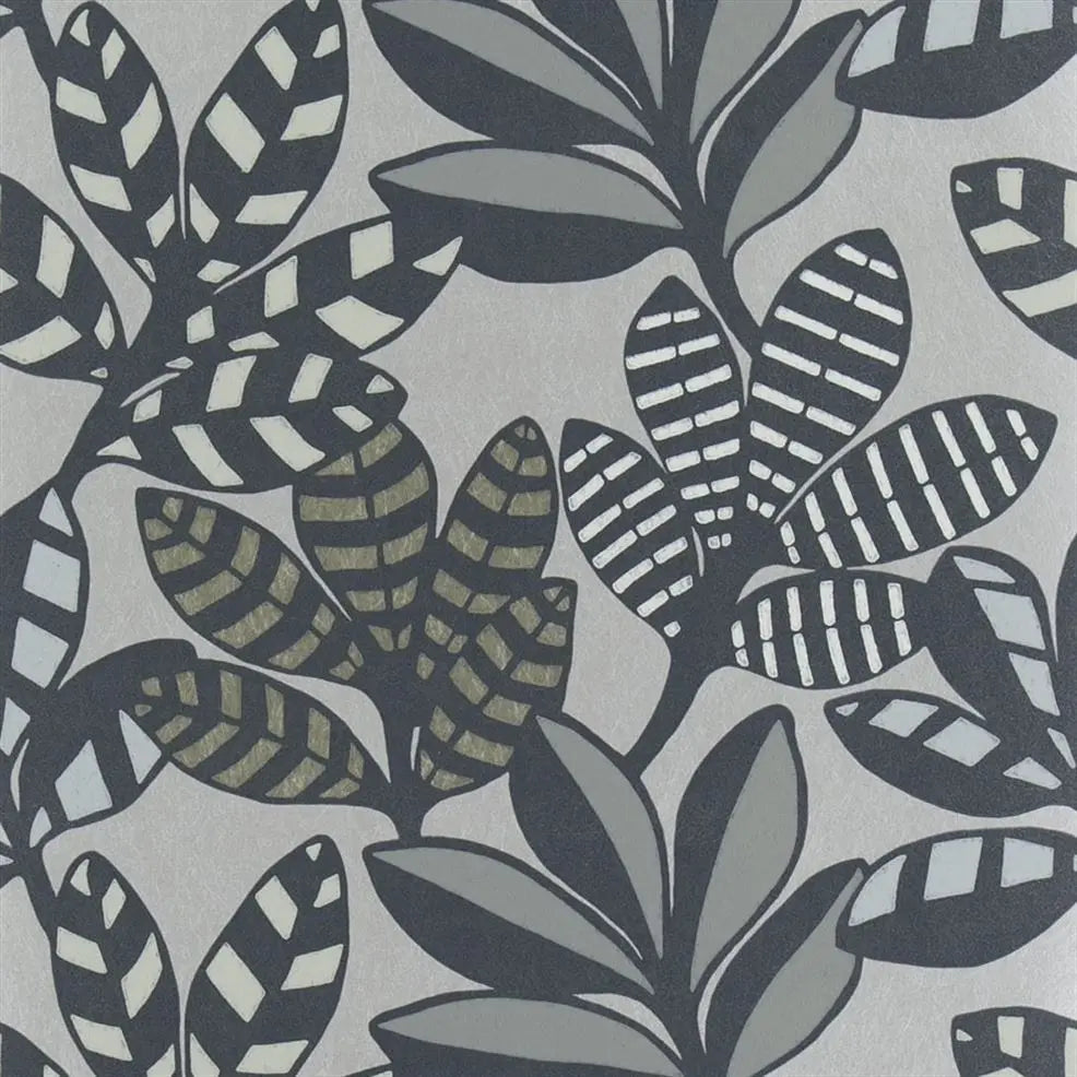 Tanjore Graphite Wallpaper | Designers Guild Europe