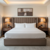 Smooth Matte Texture Mauve Taupe Upholstered Headboard | Architectural Fabrics