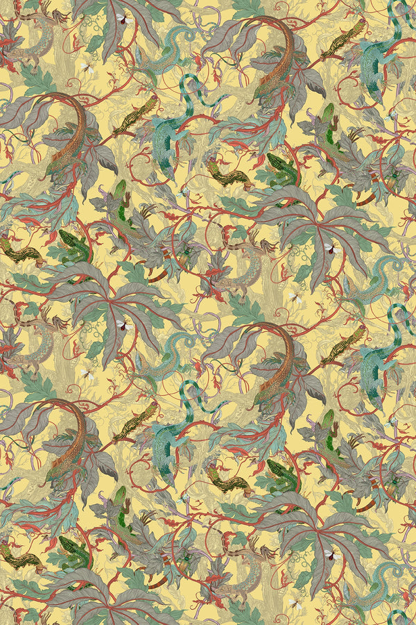 Lacerta Mimosa | Timorous Beasties Wallcovering