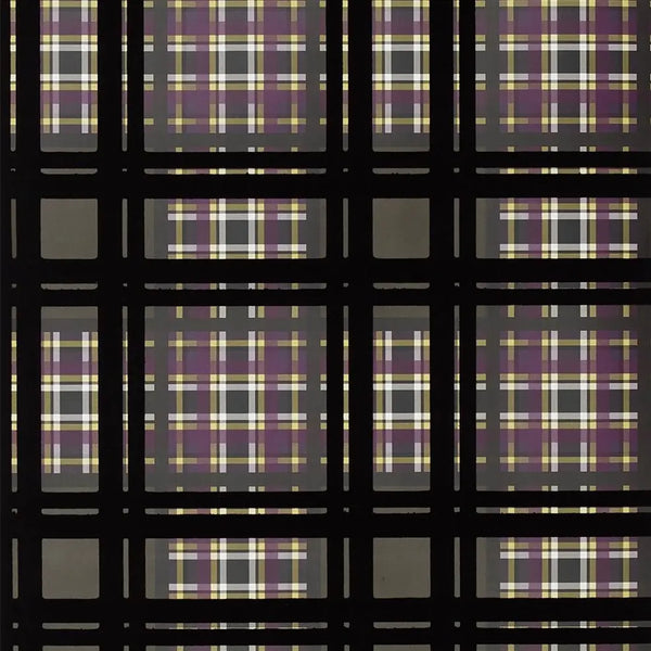 Chennai Flock Check 05 Chocolate | Designers Guild Europe