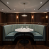 Sandy Point Stripe - Stroll Upholstered Banquette | Architectural Fabrics