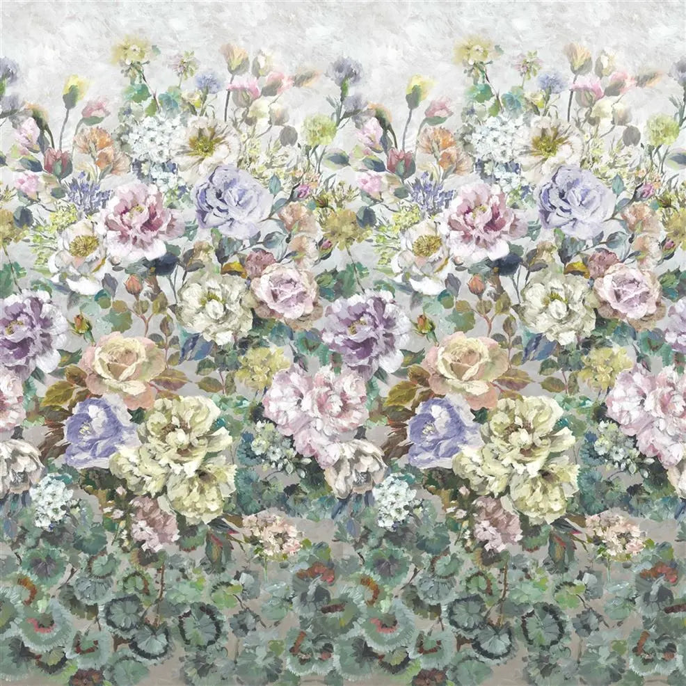 Grandiflora Rose Panel Hesather Wallpaper | Designers Guild Europe