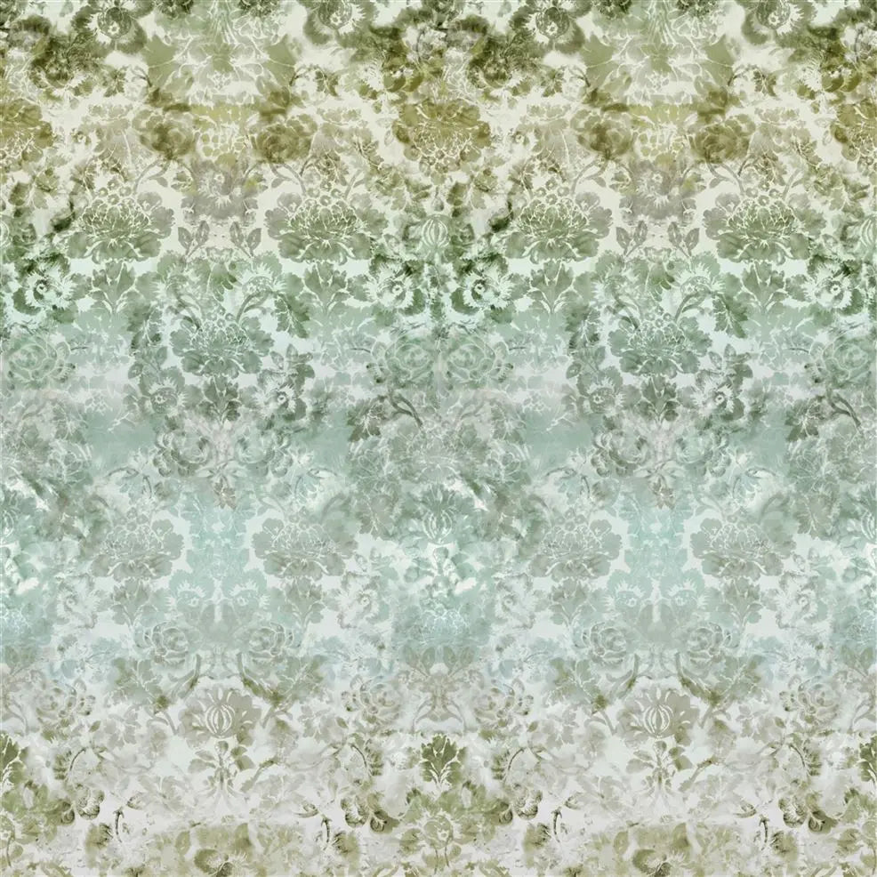 Tarbana Damask Panel 01 Linen Wallpaper | Designers Guild Europe