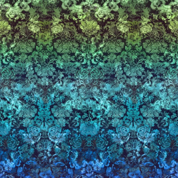 Tarbana Damask Panel 03 Midnight Wallpaper | Designers Guild Europe