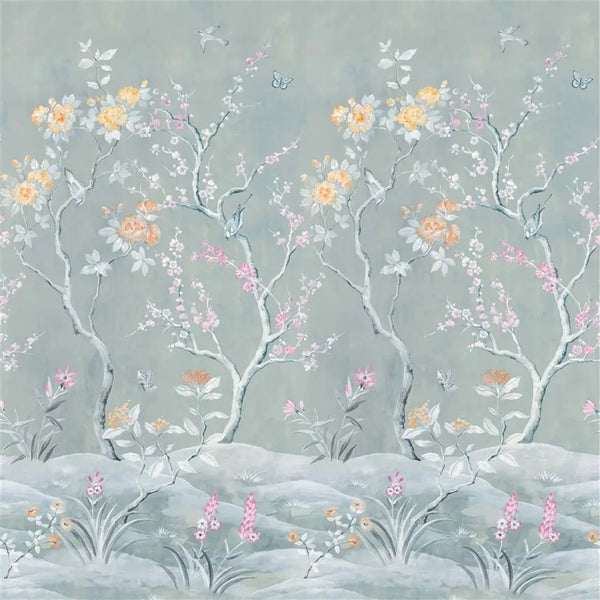 Manohari Meadow Panel 01 Blossom Wallpaper | Designers Guild Europe