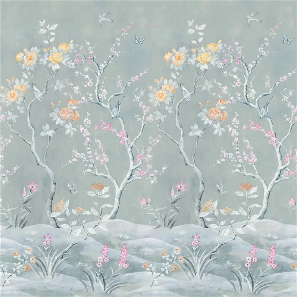 Manohari Meadow Panel 01 Blossom Wallpaper | Designers Guild Europe