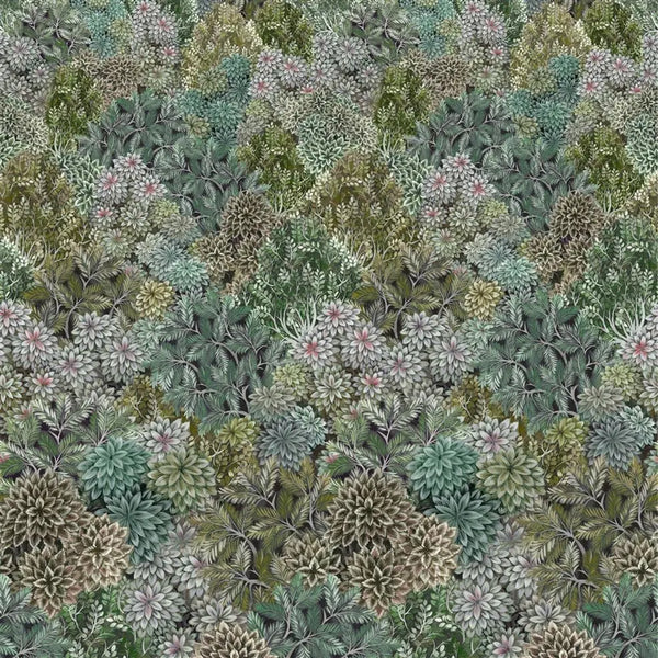 Madhya Panel 01 Moss Wallpaper | Designers Guild Europe