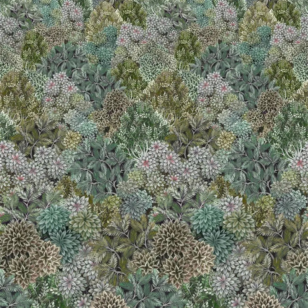 Madhya Panel 01 Moss Wallpaper | Designers Guild Europe
