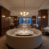Elkton Barley Transitional ivory & cream Upholstered Banquette | Architectural Fabrics